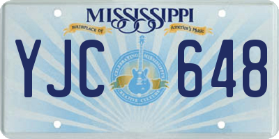 MS license plate YJC648