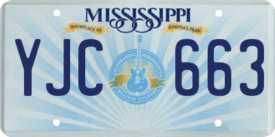 MS license plate YJC663