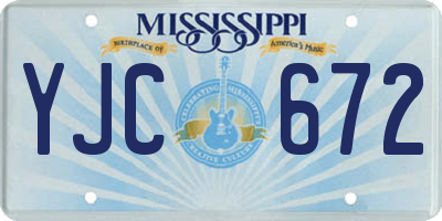 MS license plate YJC672