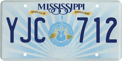 MS license plate YJC712