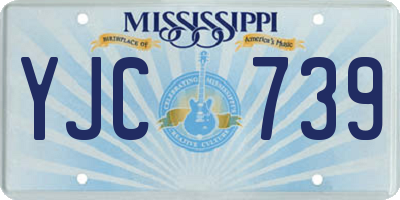MS license plate YJC739