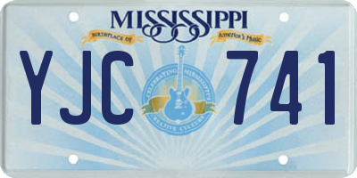 MS license plate YJC741