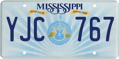 MS license plate YJC767