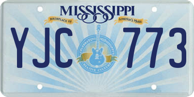 MS license plate YJC773
