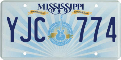 MS license plate YJC774
