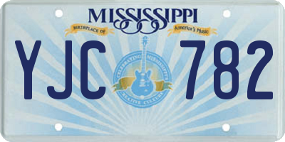 MS license plate YJC782