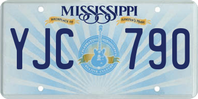 MS license plate YJC790