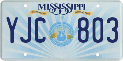 MS license plate YJC803