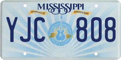 MS license plate YJC808