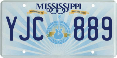 MS license plate YJC889