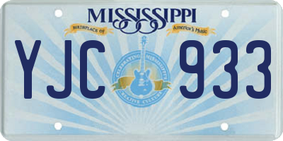 MS license plate YJC933