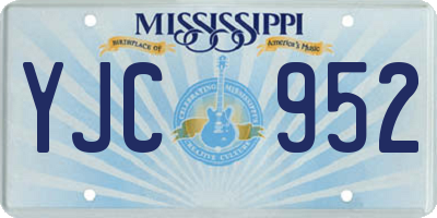 MS license plate YJC952