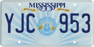 MS license plate YJC953