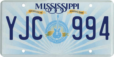 MS license plate YJC994