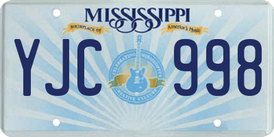 MS license plate YJC998