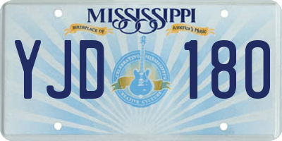 MS license plate YJD180