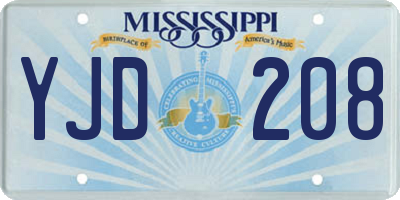 MS license plate YJD208