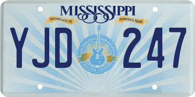 MS license plate YJD247