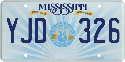 MS license plate YJD326