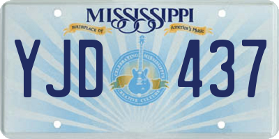 MS license plate YJD437