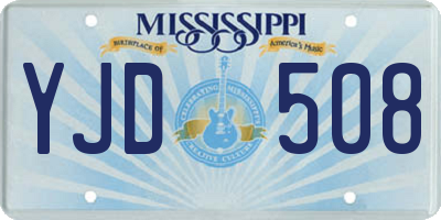 MS license plate YJD508