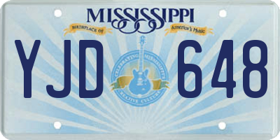 MS license plate YJD648