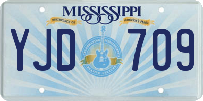 MS license plate YJD709
