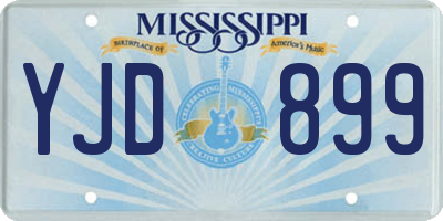 MS license plate YJD899