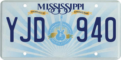 MS license plate YJD940