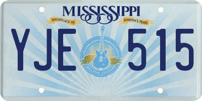 MS license plate YJE515