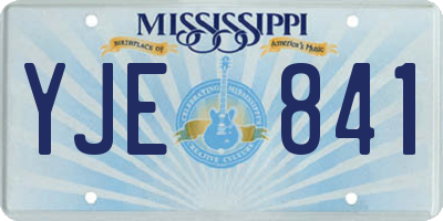 MS license plate YJE841