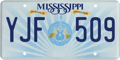 MS license plate YJF509