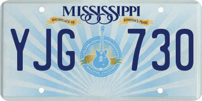 MS license plate YJG730