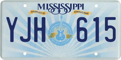 MS license plate YJH615