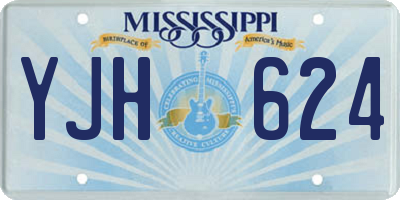 MS license plate YJH624