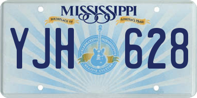 MS license plate YJH628