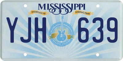 MS license plate YJH639