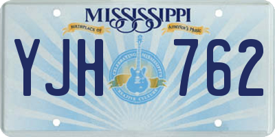 MS license plate YJH762