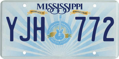 MS license plate YJH772