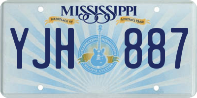 MS license plate YJH887