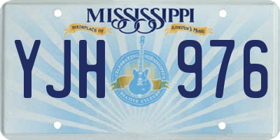 MS license plate YJH976