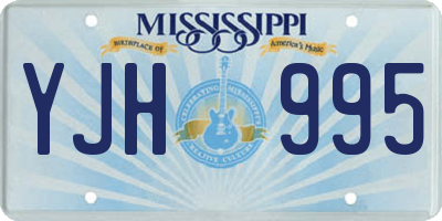 MS license plate YJH995
