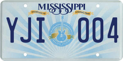 MS license plate YJI004