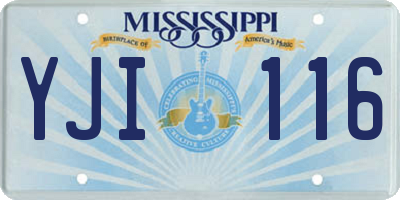 MS license plate YJI116