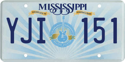 MS license plate YJI151
