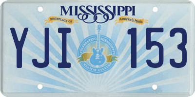 MS license plate YJI153