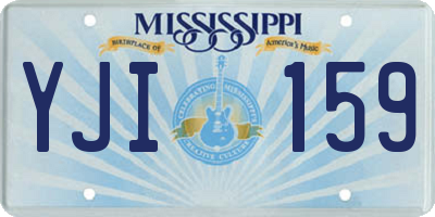 MS license plate YJI159