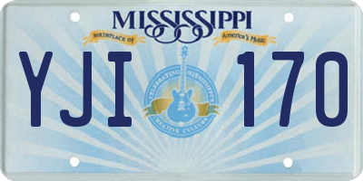 MS license plate YJI170