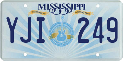 MS license plate YJI249