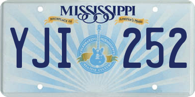 MS license plate YJI252